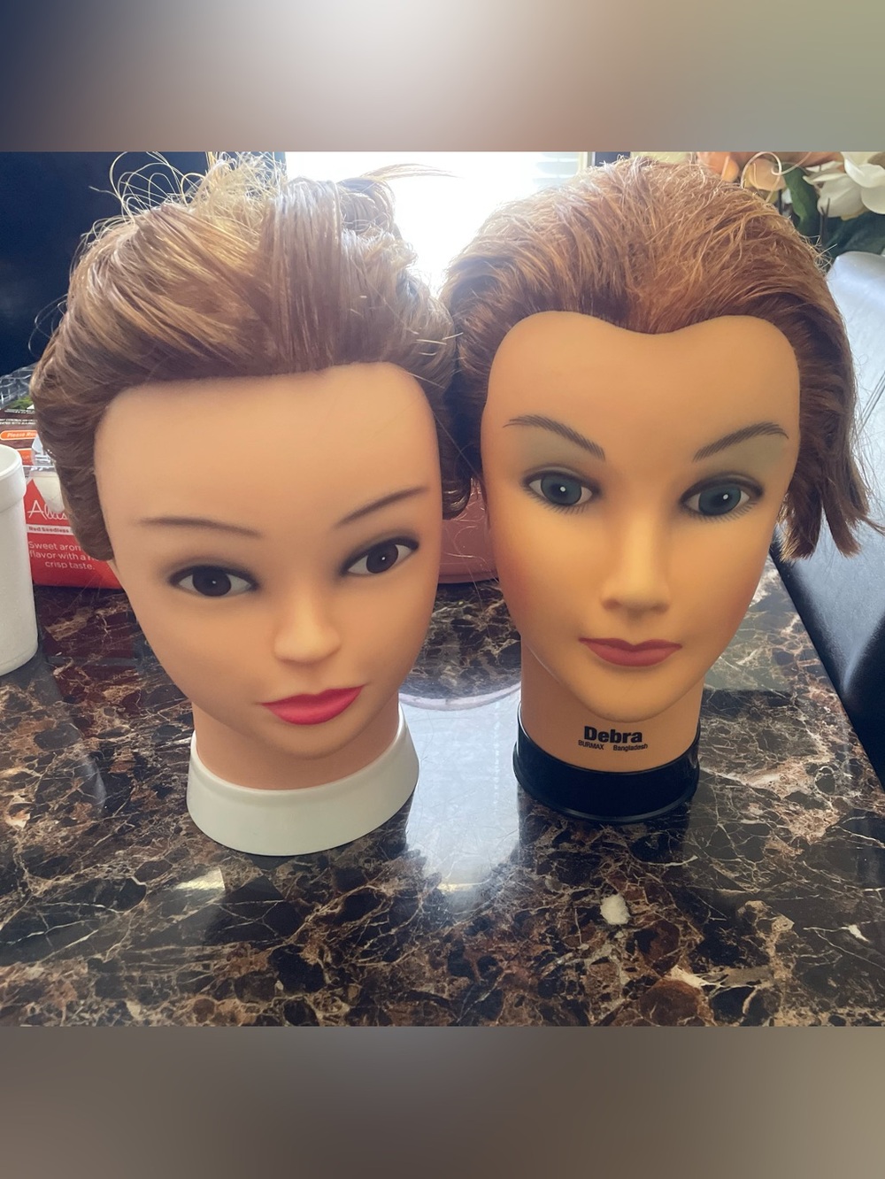 Debra Mannequin Head with Short Blonde Wig